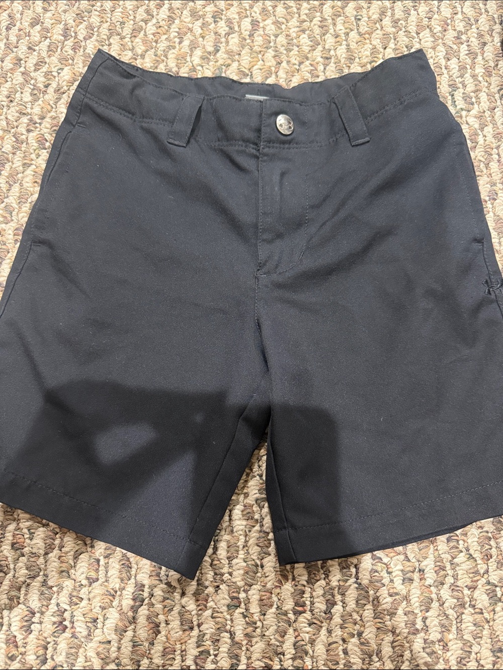 Under Armour Boys Black Performance Flat-Front Shorts